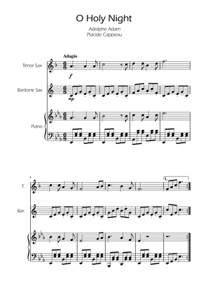 O Holy Night - Sax Duet w/ Piano