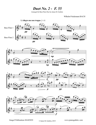 WF Bach: Duet No. 2 for Bass Flute Duo