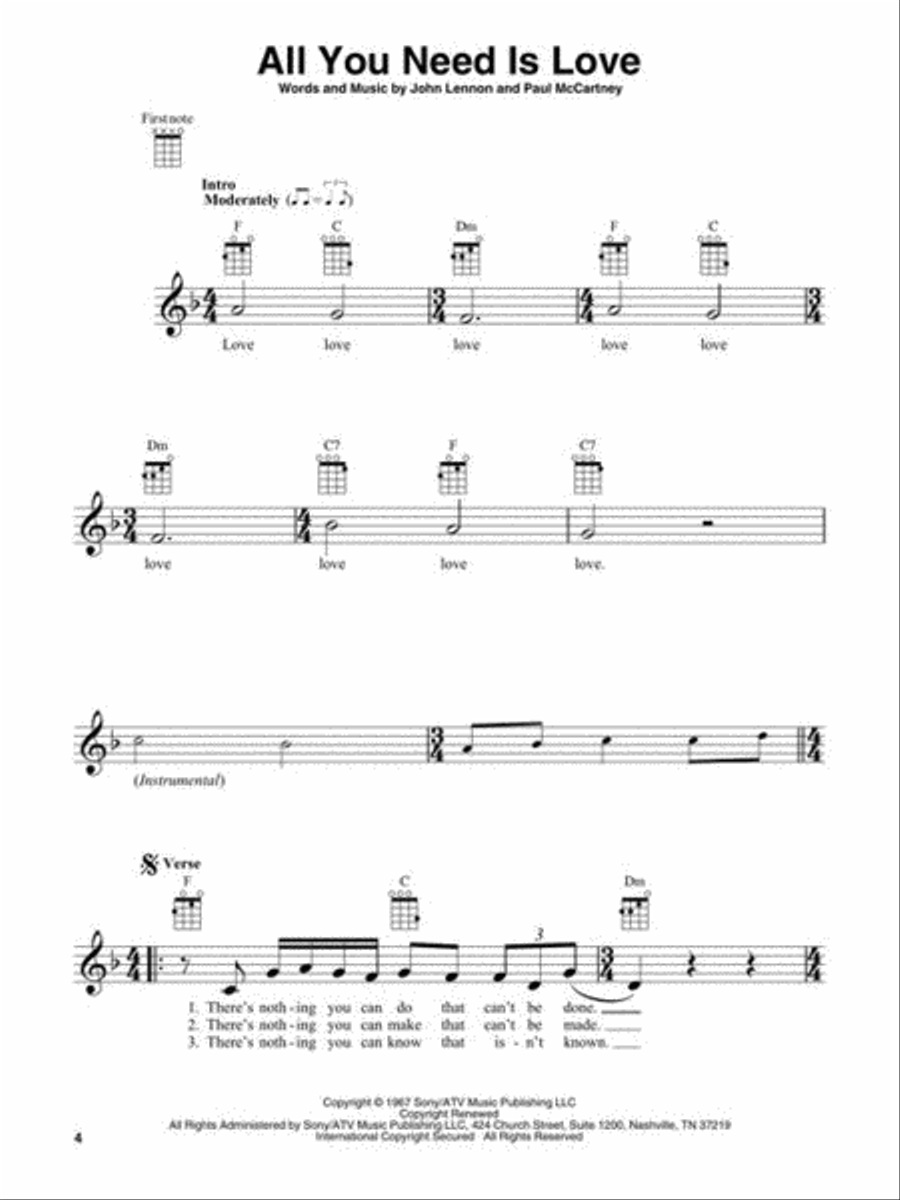 Yesterday Yesterday Ukulele scores gallery preview page 4