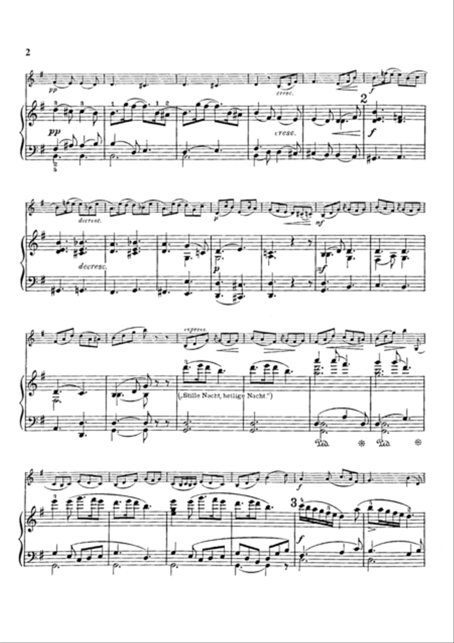 Reinecke Christmas Sonatina, for Violin & Piano, VN102 Violin Solo scores gallery preview page 2