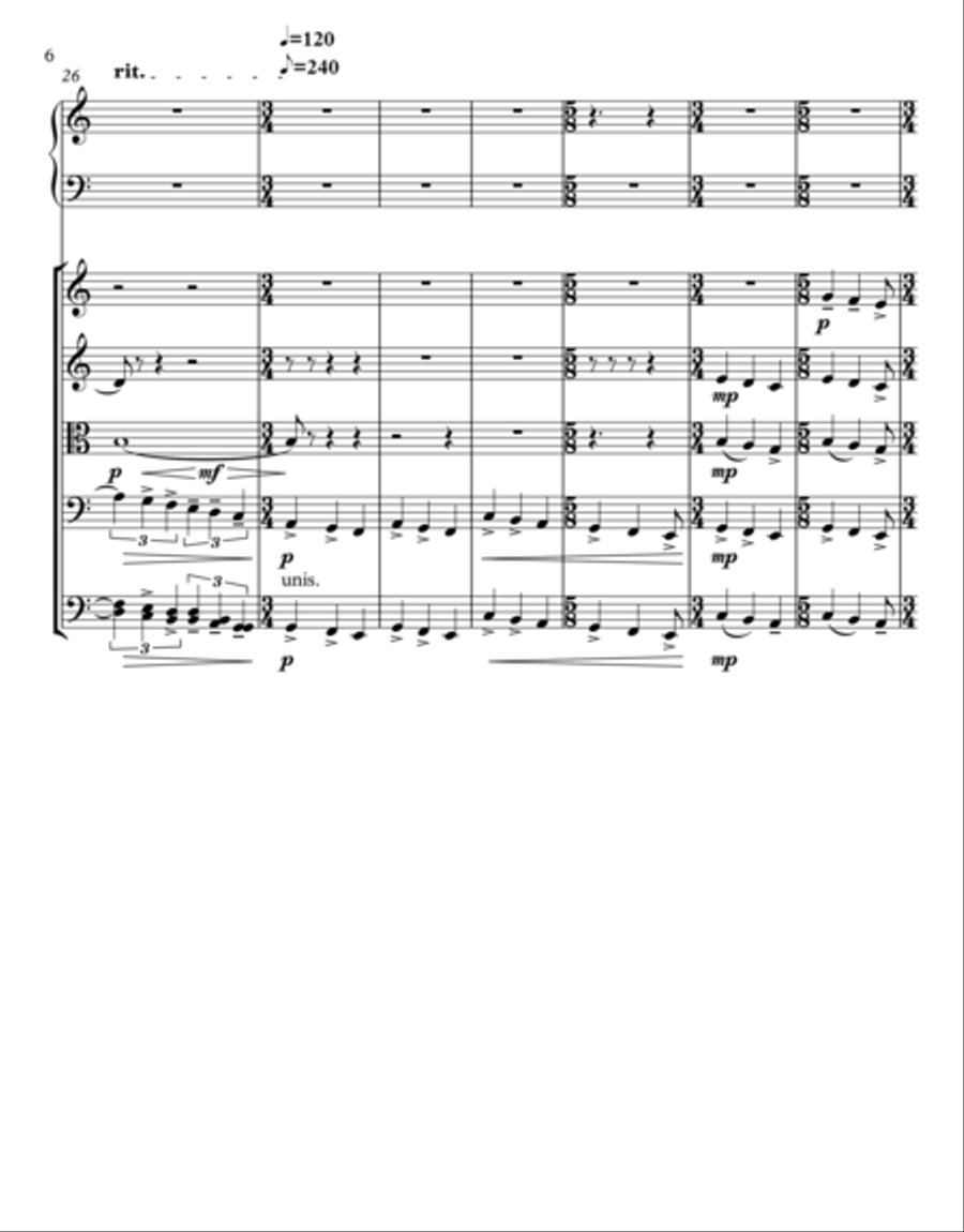Manipulation, How Love Dies Piano Quintet scores gallery preview page 6