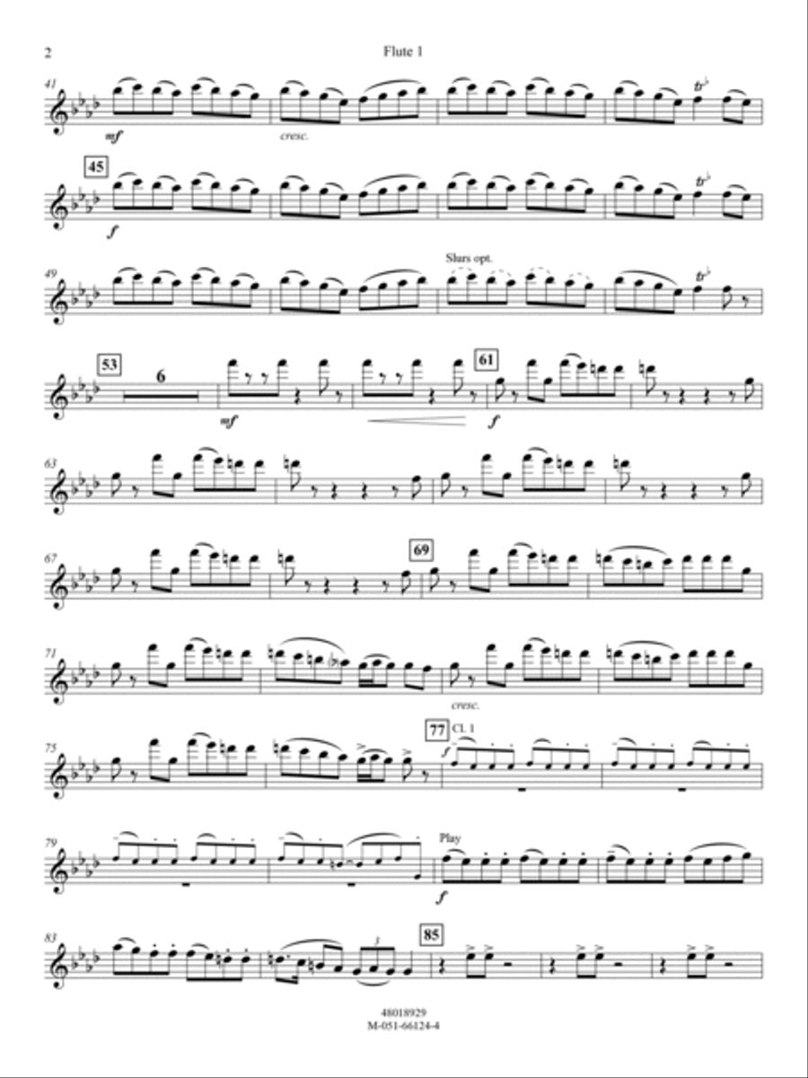 Albanian Dance - Flute 1 Concert Band scores gallery preview page 2