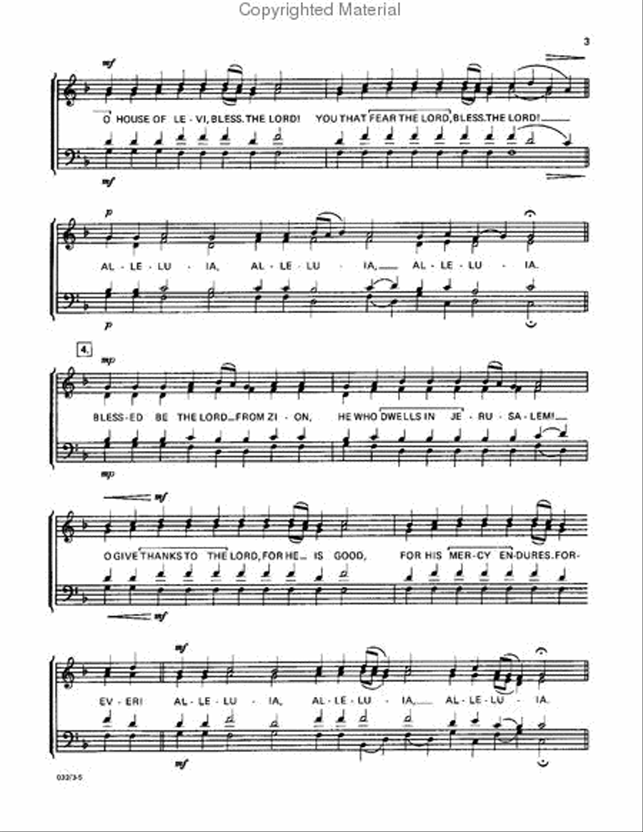Praise the Name of the Lord 4-Part scores gallery preview page 4