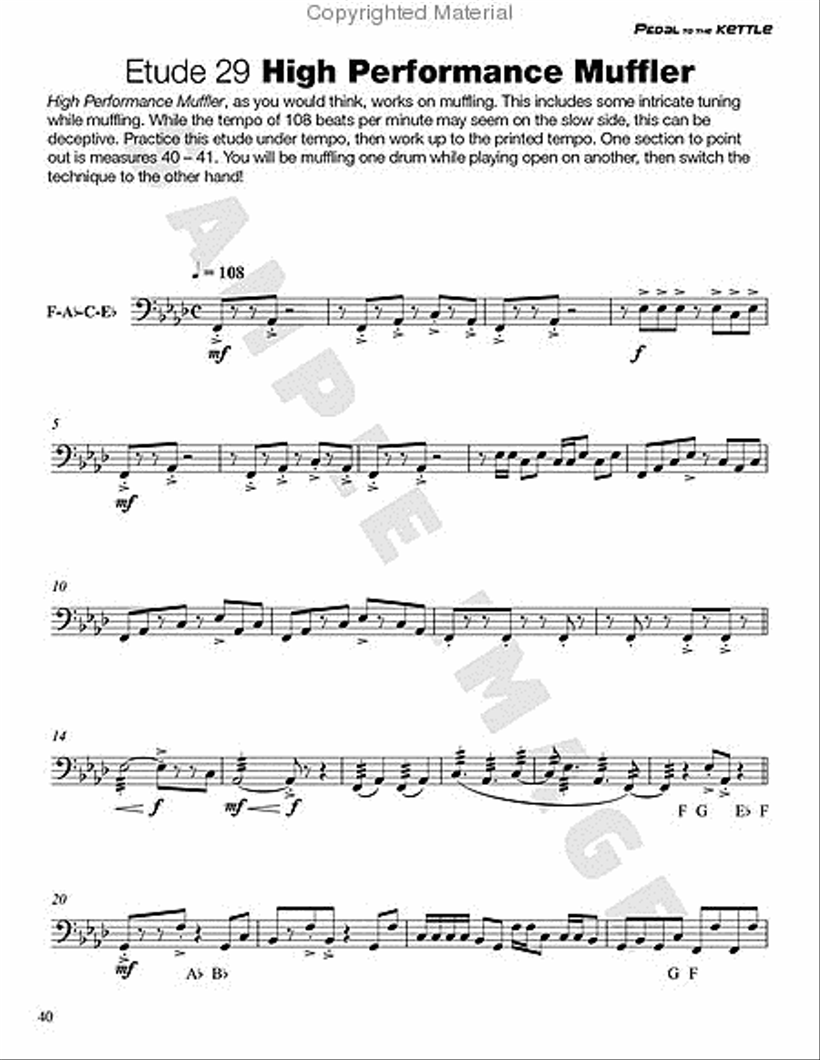 Pedal to the Kettle Percussion scores gallery preview page 36