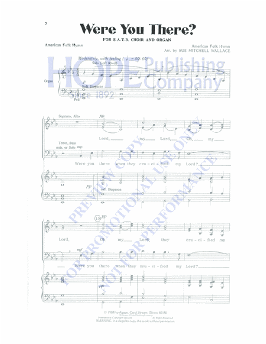 Were You There? 4-Part scores gallery preview page 2