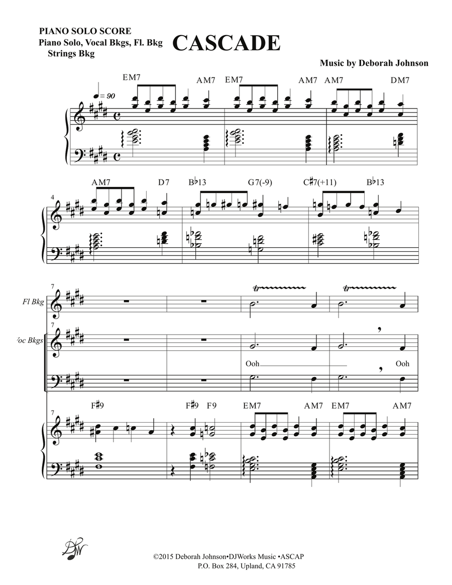 Cascade Piano Solo Score 4-Part scores gallery preview page 3
