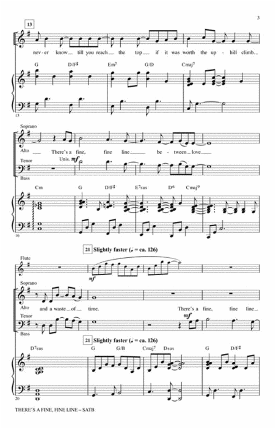 There's a Fine, Fine Line 4-Part scores gallery preview page 3