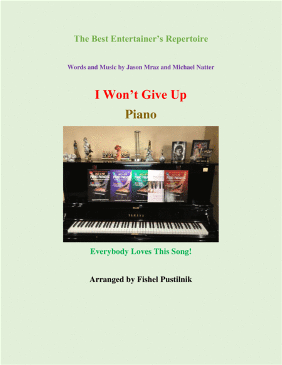 I Won't Give Up Piano Solo scores gallery preview page 1