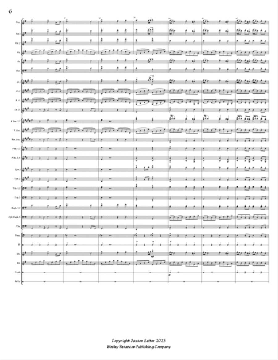 New World Symphony - Mvt 4 - Wind Ensemble - Score and Parts - Score Only Concert Band scores gallery preview page 6
