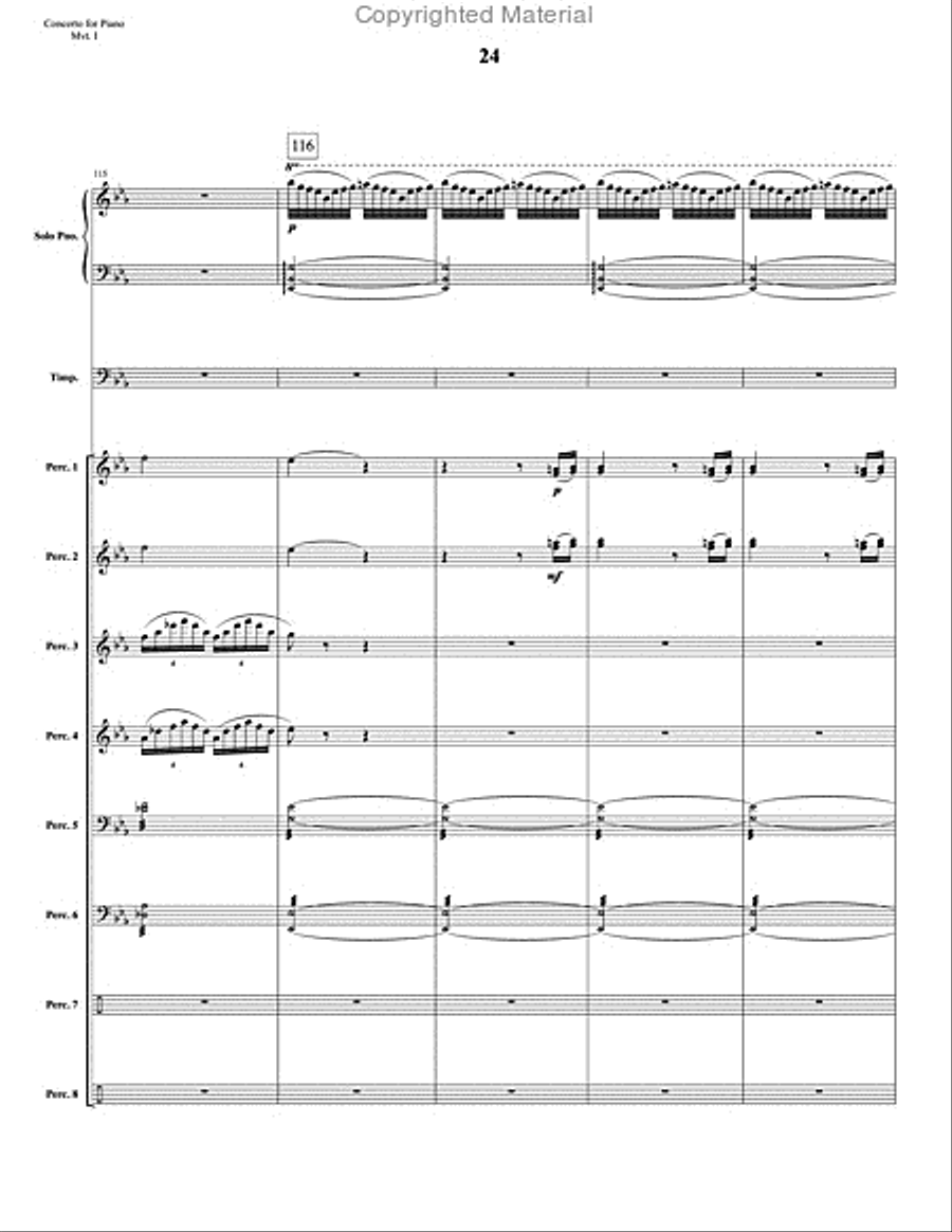 Concerto for Piano and Percussion Orchestra Percussion Ensemble scores gallery preview page 46
