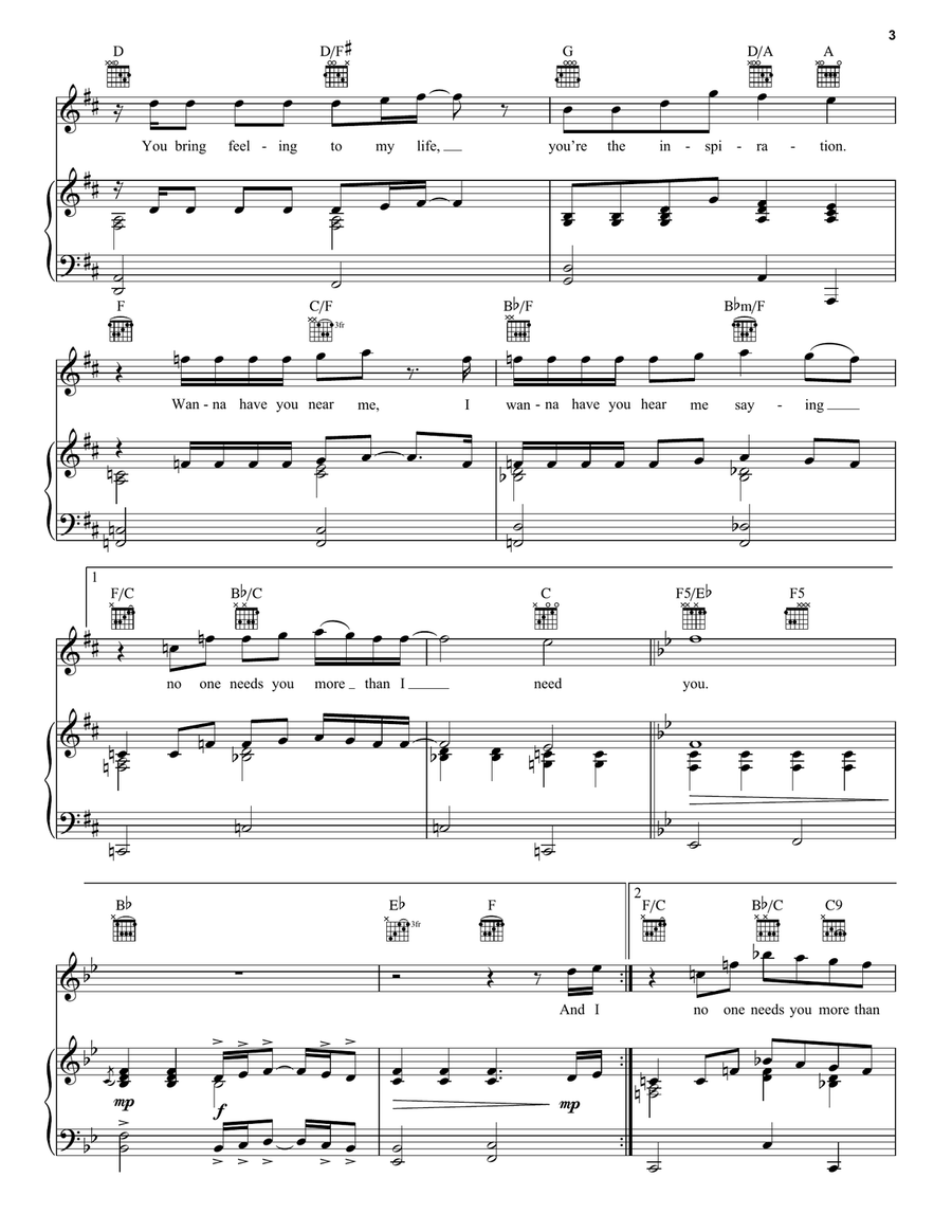 You're The Inspiration You're The Inspiration Acoustic Guitar scores gallery preview page 3