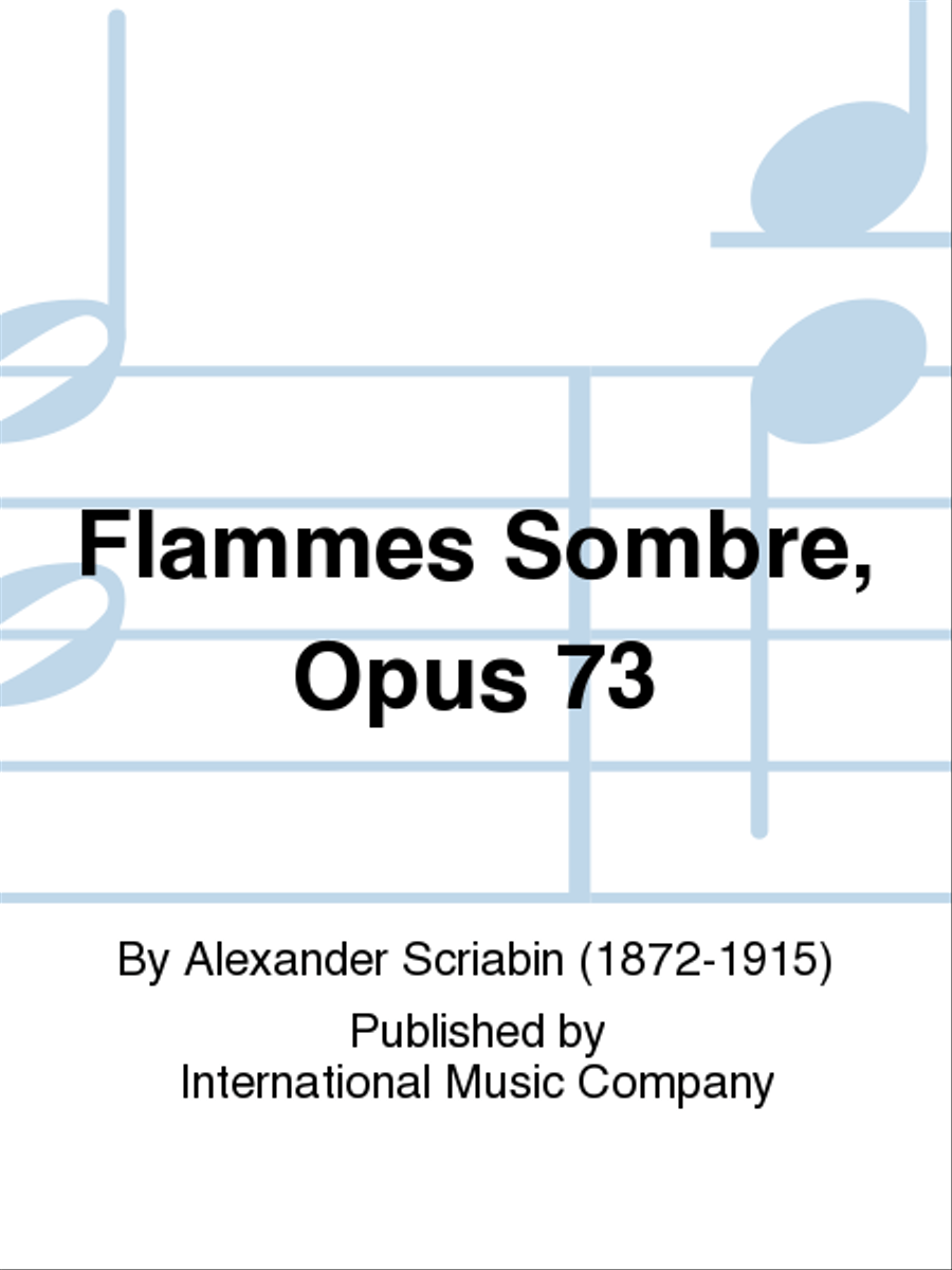 Flammes Sombre, Opus 73 Piano Solo scores gallery preview page 1
