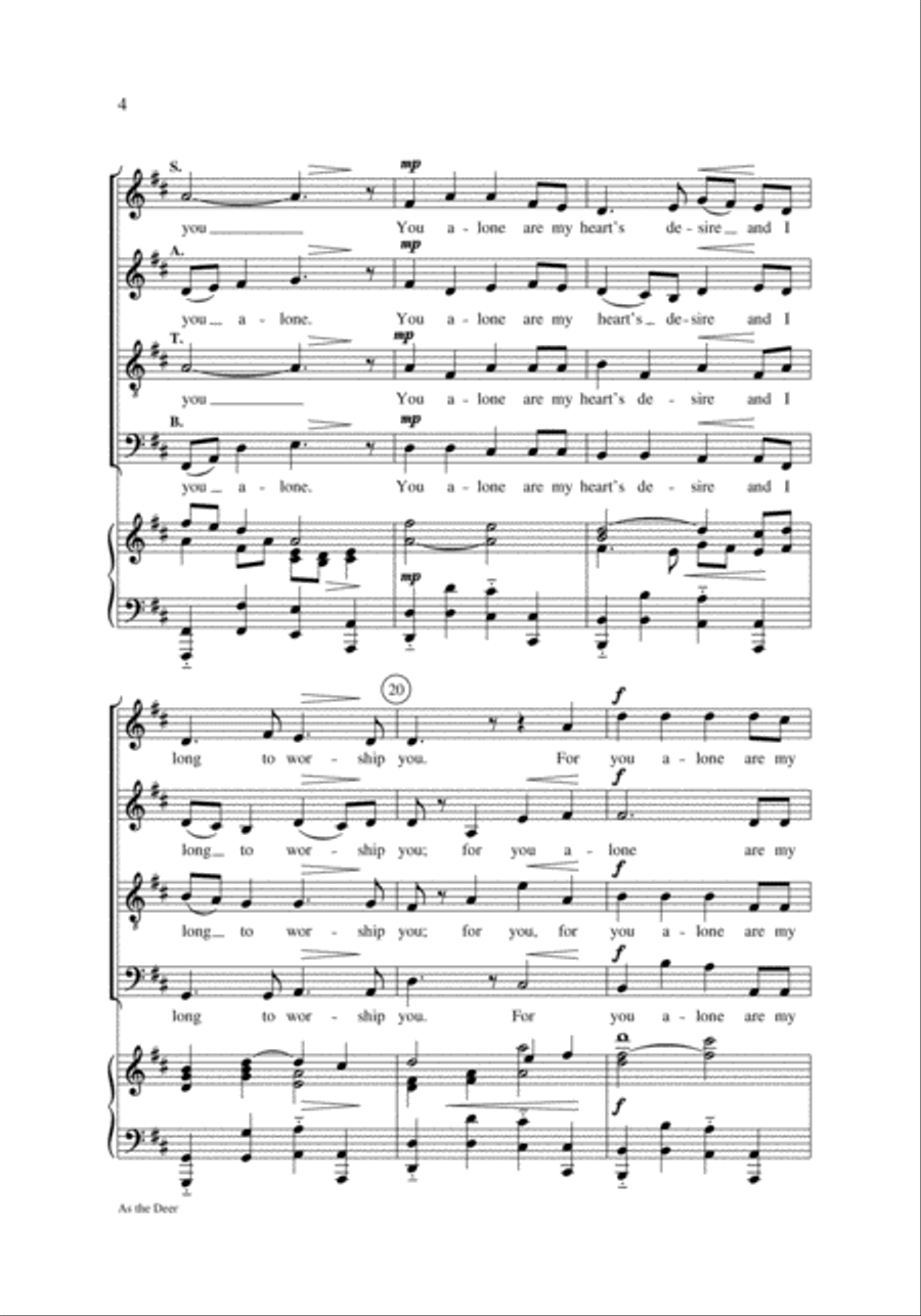 As the Deer As the Deer 4-Part scores gallery preview page 3