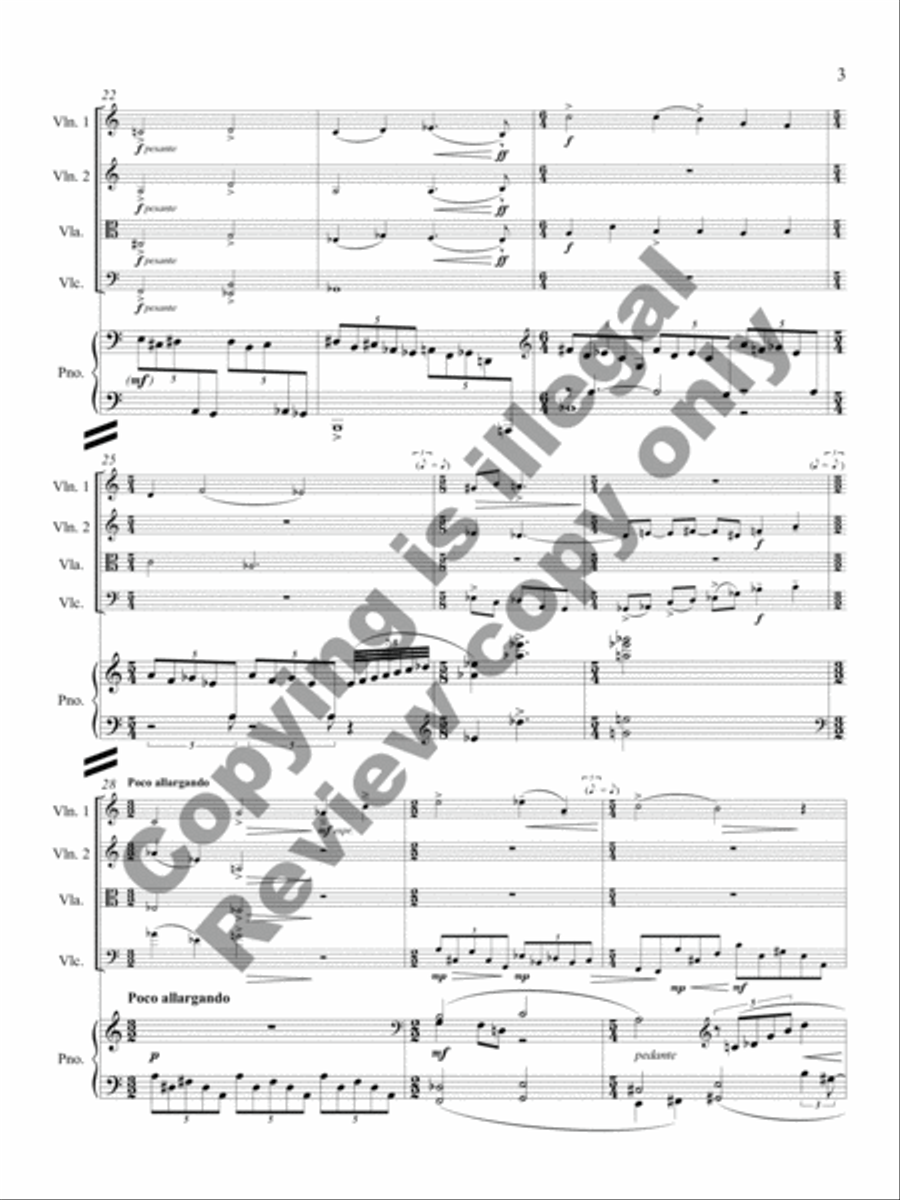Revelations Piano Quintet scores gallery preview page 16
