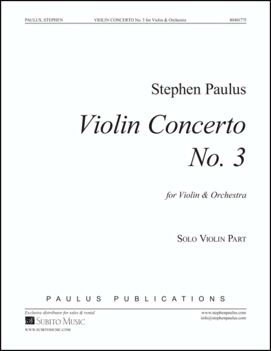 Violin Concerto No. 3 (solo part)