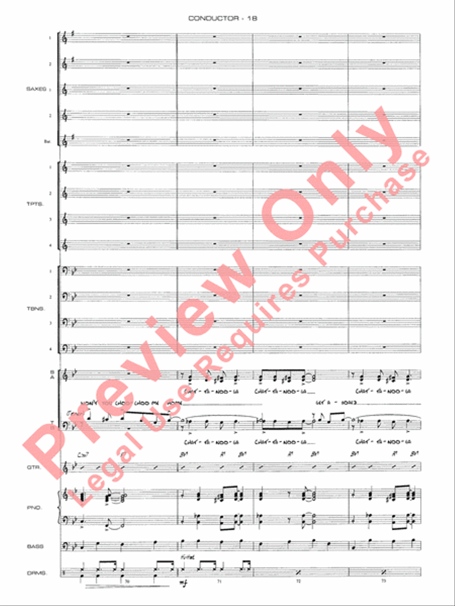 Chattanooga Choo Choo Jazz Ensemble scores gallery preview page 21