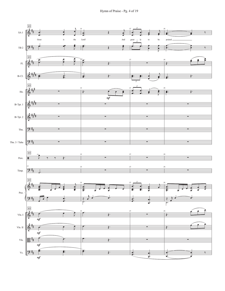 Hymn Of Praise - Full Score Choir scores gallery preview page 4