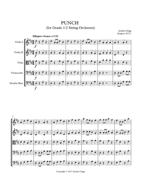 PUNCH (for Grade⅟₂ String Orchestra) image number null