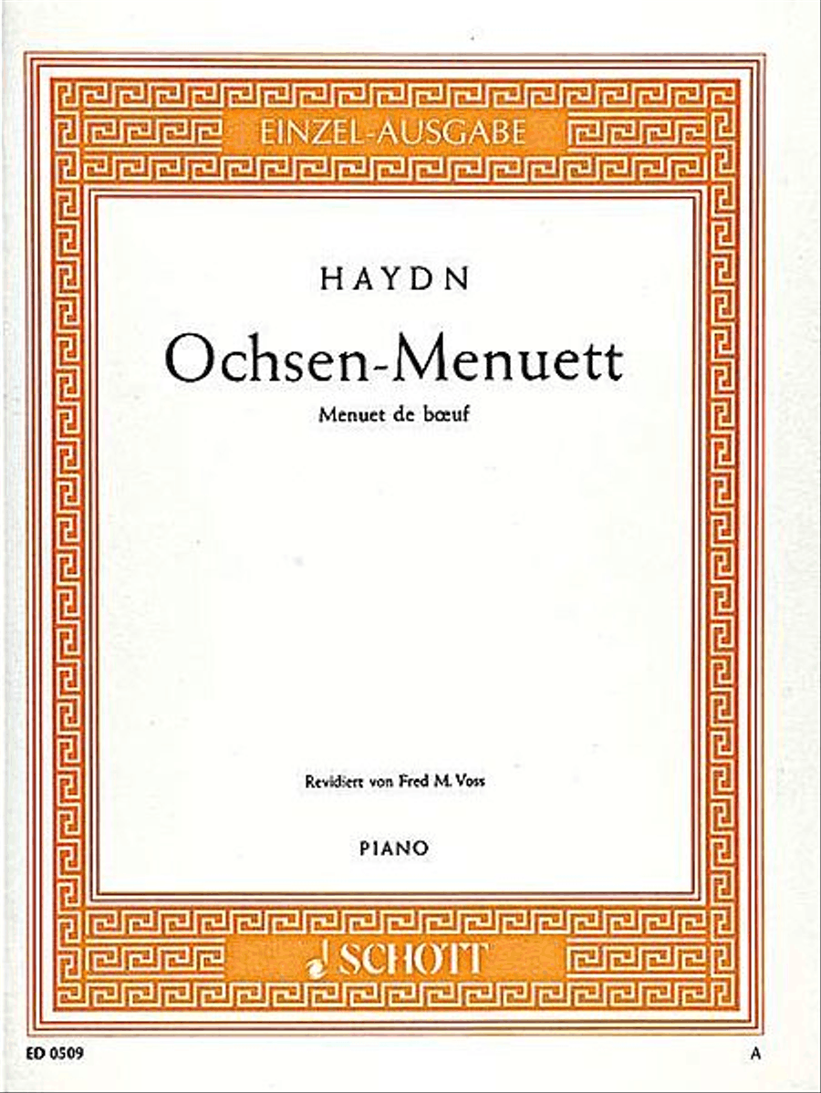 Ox-Menuett, Hob 9:27 Piano Solo scores gallery preview page 1
