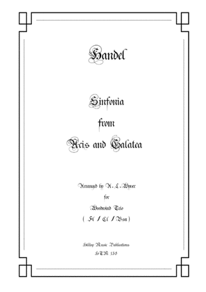 Book cover for Sinfonia from Acis and Galatea arr. flute, clarinet and bassoon.