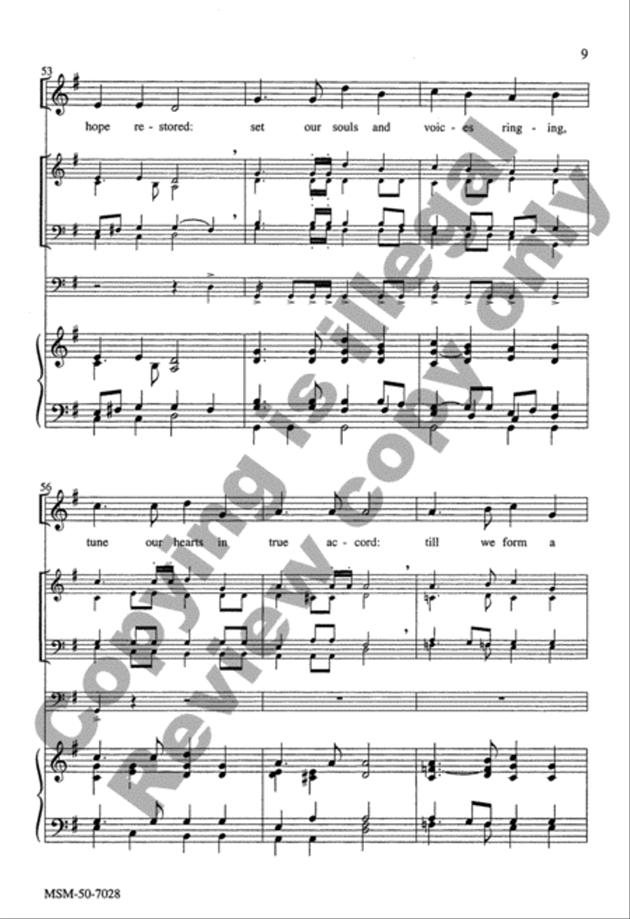 God of Grace and God of Laughter 4-Part scores gallery preview page 9