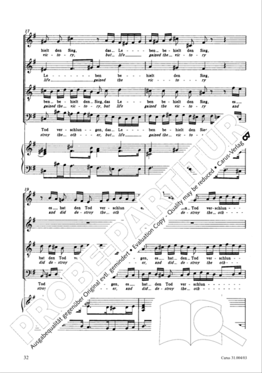 Christ lay in death's cold prison (Christ lag in Todesbanden) 4-Part scores gallery preview page 33