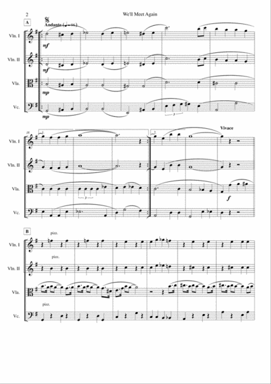 We'll Meet Again String Quartet scores gallery preview page 2