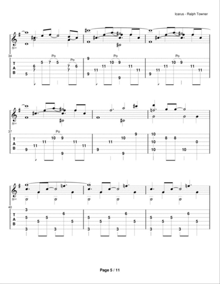 Icarus Electric Guitar scores gallery preview page 5