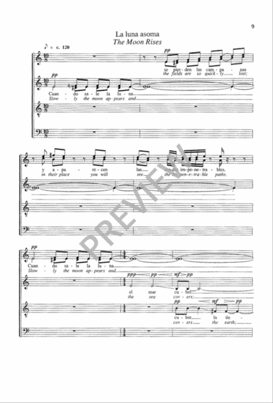 Suite de Lorca (SATB) Suite de Lorca (SATB) 4-Part scores gallery preview page 10