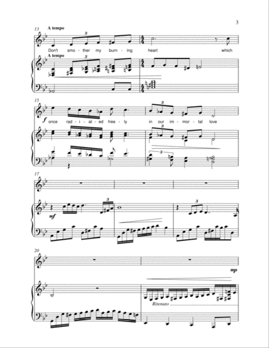 Don't Flee From Me Mezzo-Soprano Voice scores gallery preview page 3