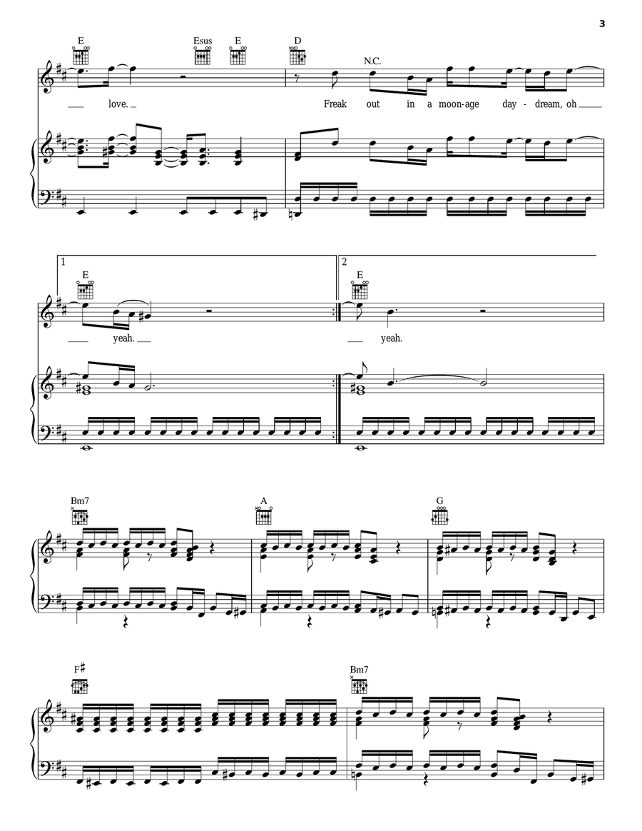 Moonage Daydream Acoustic Guitar scores gallery preview page 3