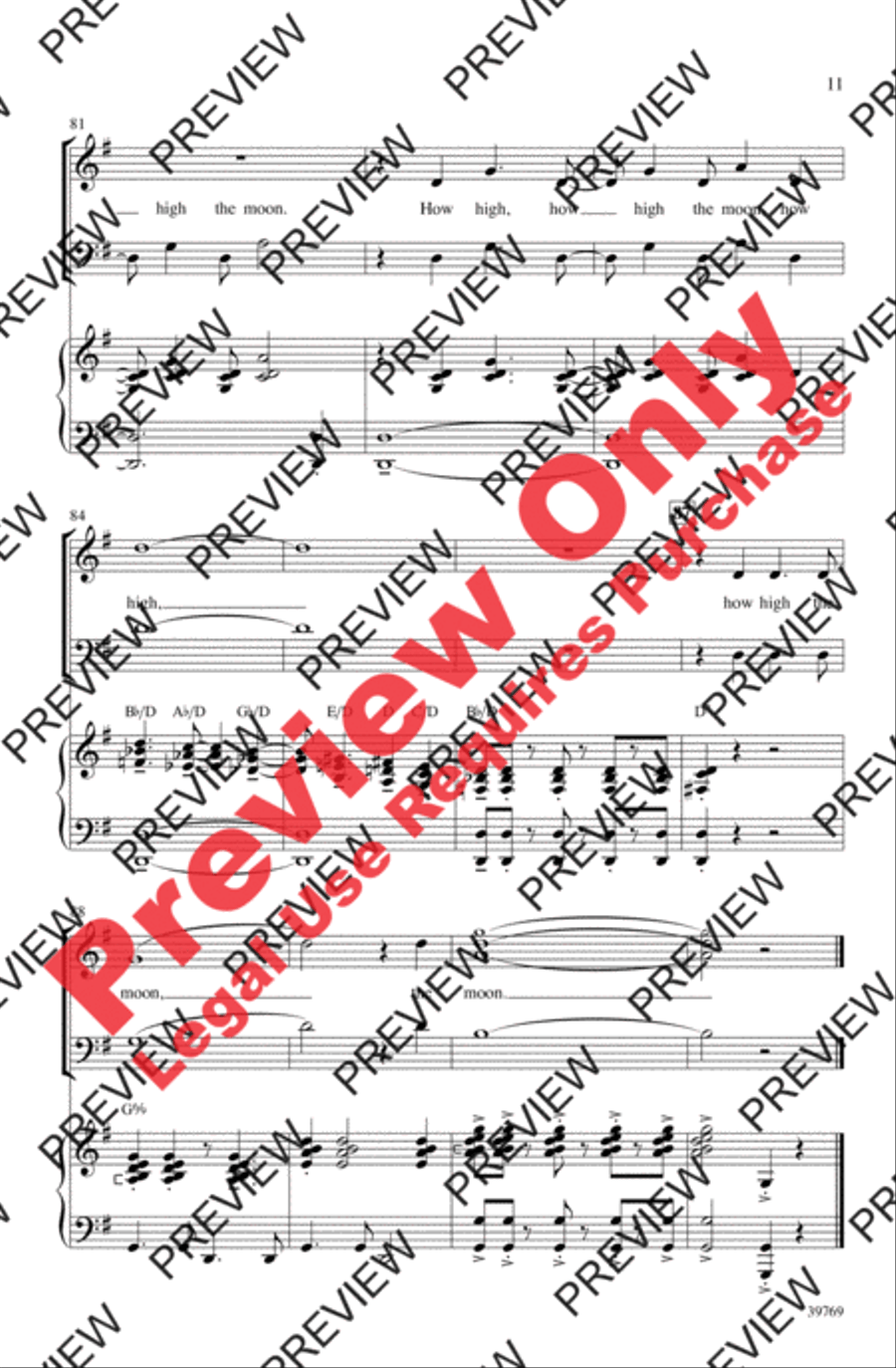 How High the Moon 3-Part scores gallery preview page 11