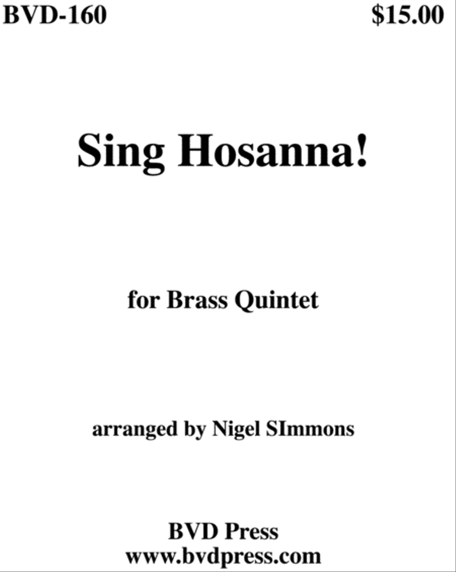 Sing Hosanna! Sing Hosanna! Brass Quintet scores gallery preview page 1