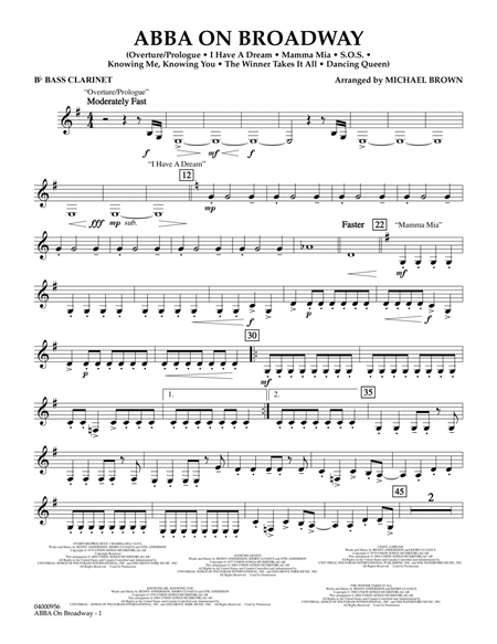 ABBA on Broadway (arr. Michael Brown) - Bb Bass Clarinet
