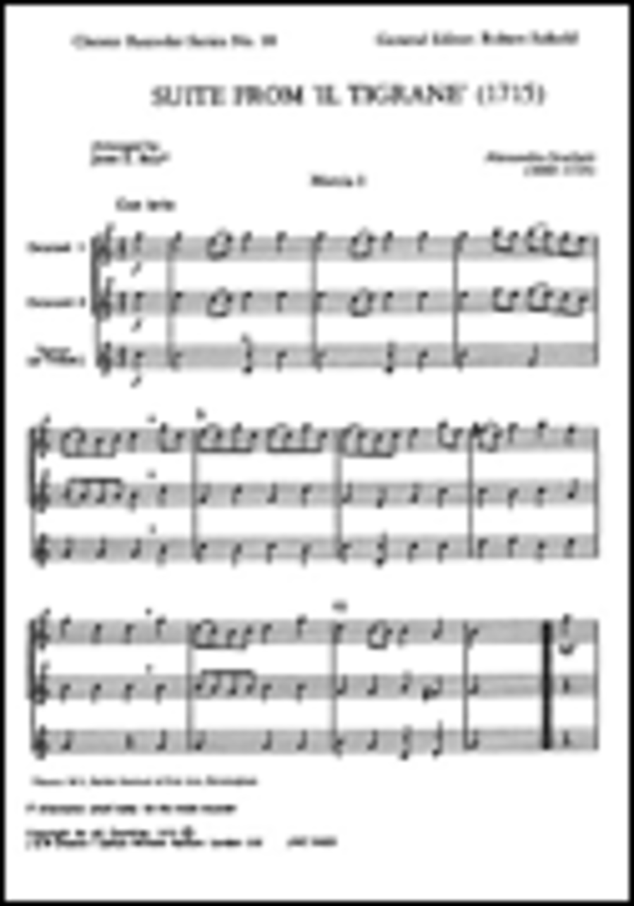 Alessandro Scarlatti: Suite (Il Tigrane) Recorder scores gallery preview page 1