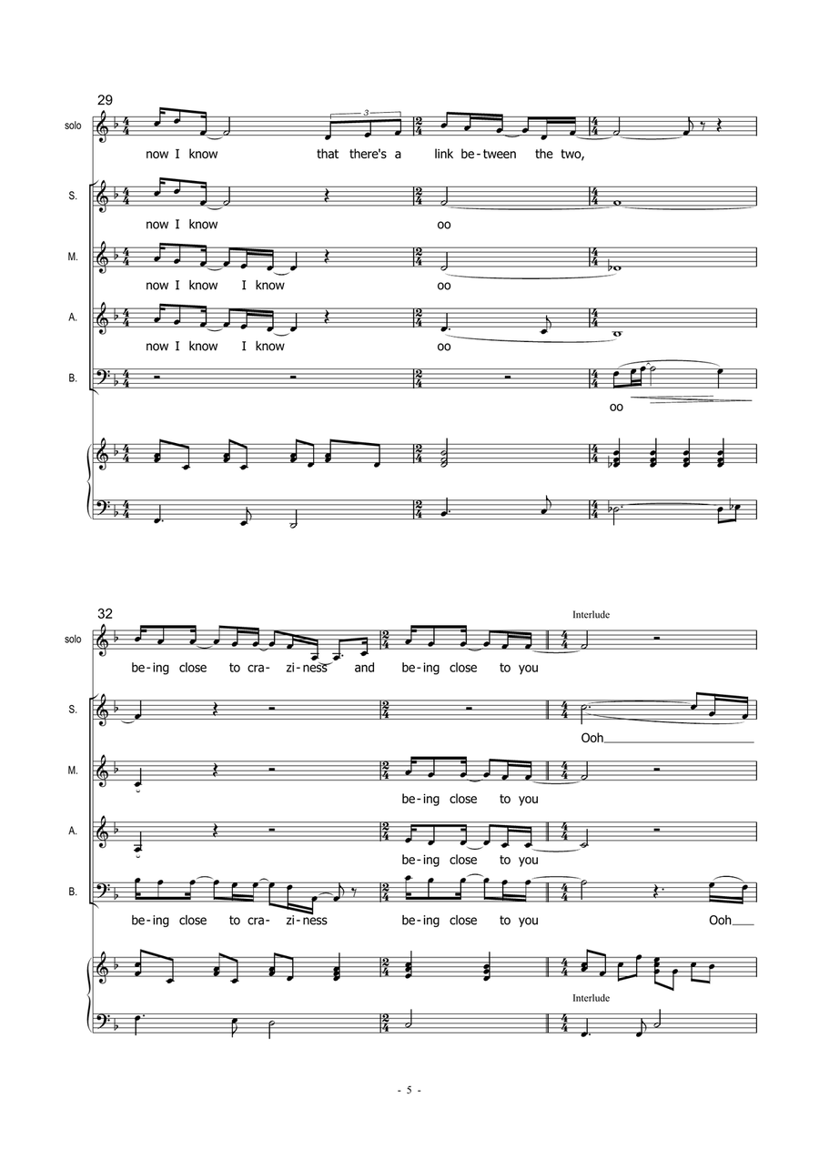 The Closest Thing To Crazy Choir scores gallery preview page 5