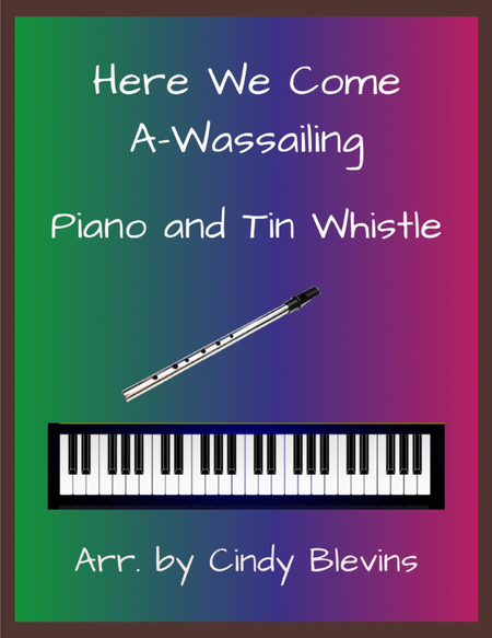 Here We Come A-Wassailing, Piano and Tin Whistle (D) image number null