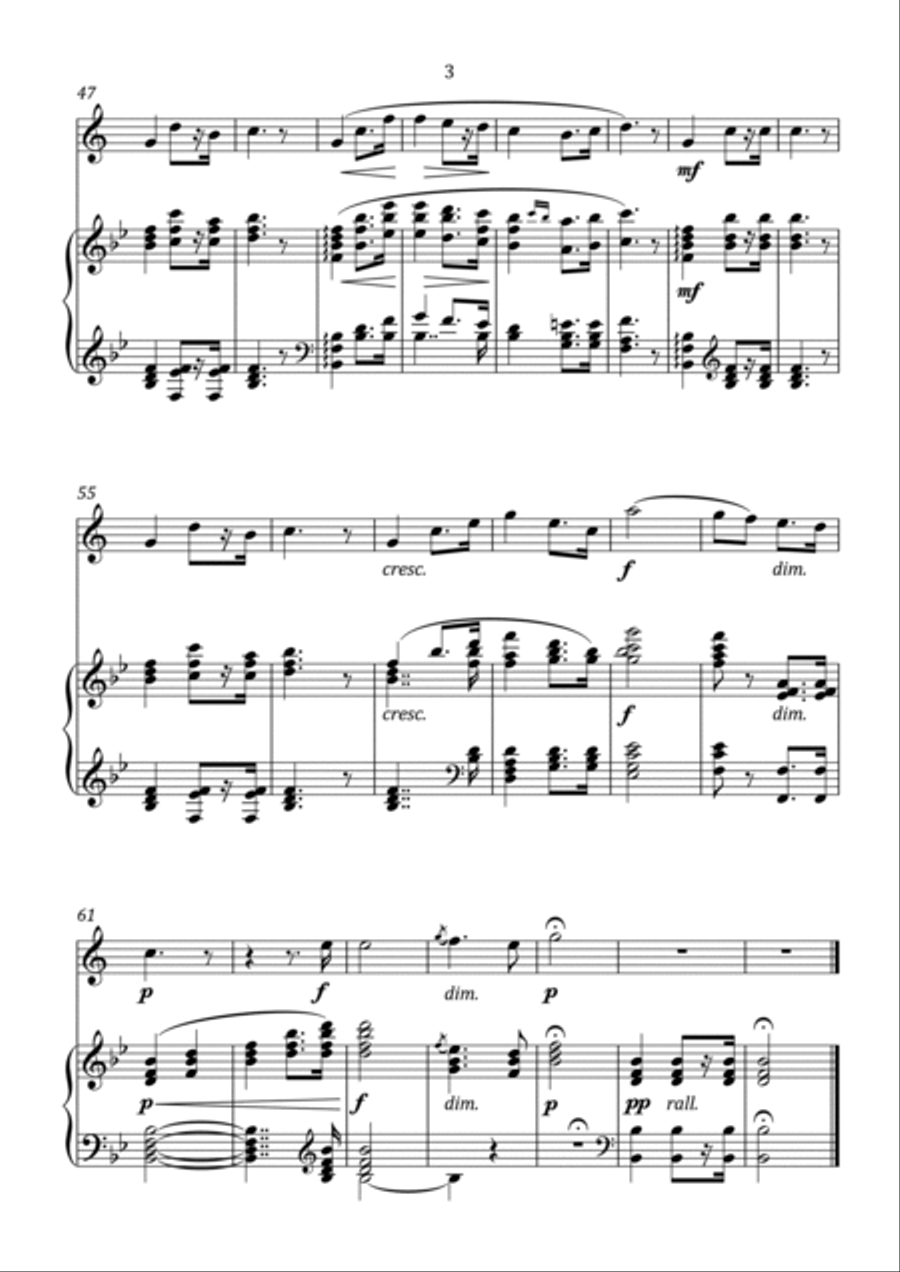 Wagner - Bridal Chorus in B-flat Major - Intermediate B-Flat Trumpet scores gallery preview page 4