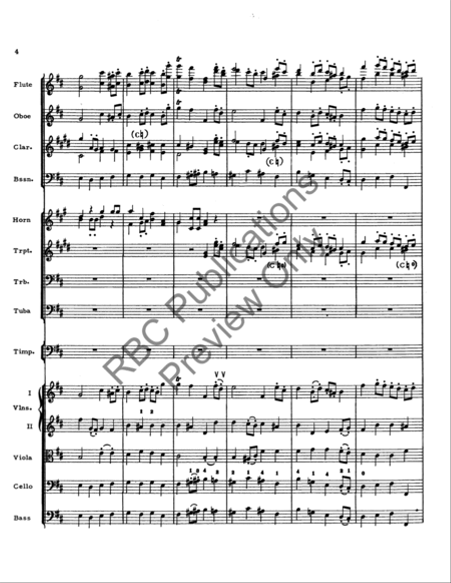 Gavotte One And Two Suite In D (Score) Full Orchestra scores gallery preview page 5