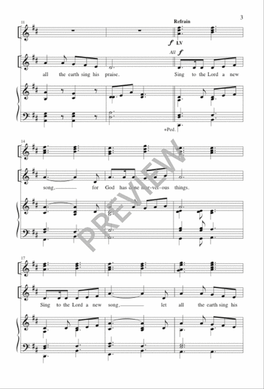 Sing to the Lord Unison Choir scores gallery preview page 3