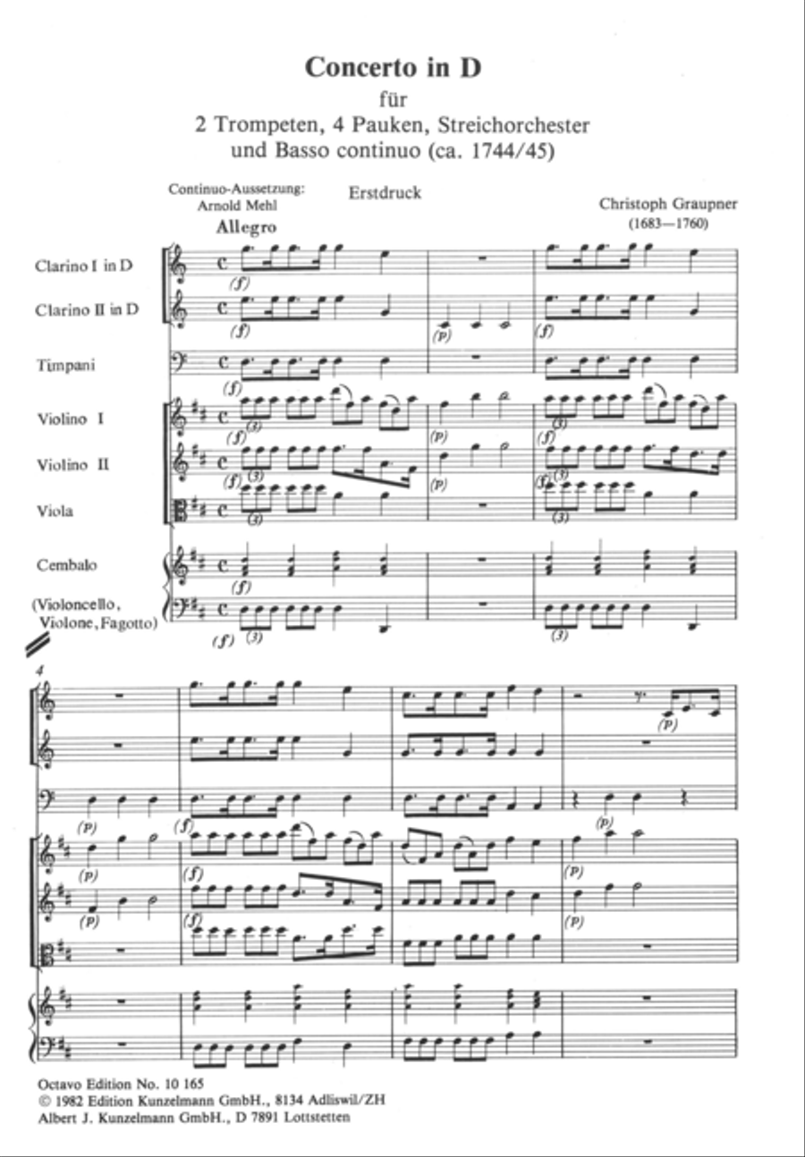 Concerto in D major Concerto in D major String Orchestra scores gallery preview page 2
