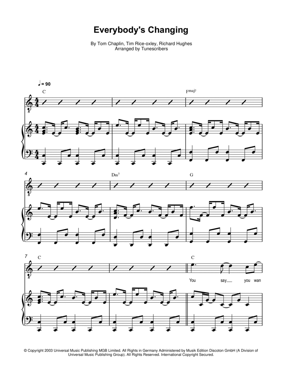 Everybody's Changing Everybody's Changing Voice scores gallery preview page 1