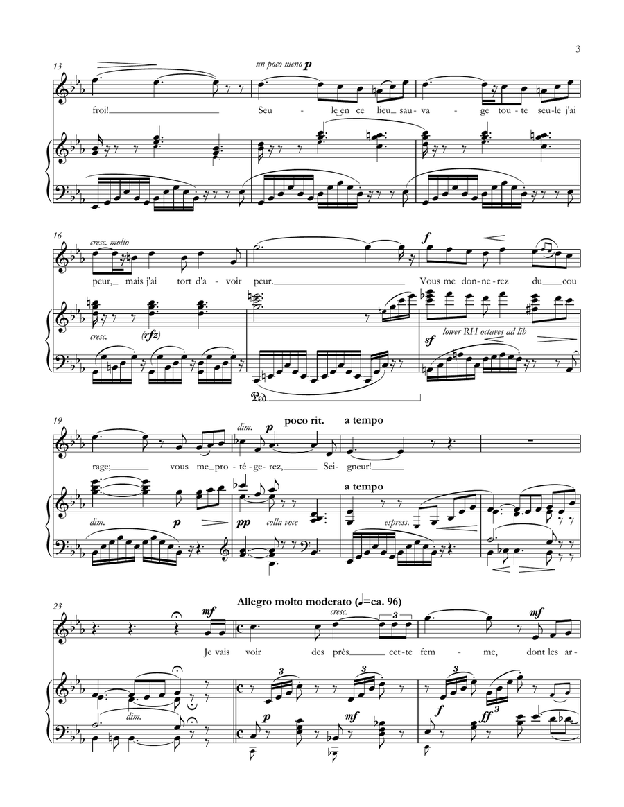 Je dis que rien ne m'épouvante (Micaela's Aria) from Carmen - Accessible Accompaniments Edition Soprano Voice scores gallery preview page 3