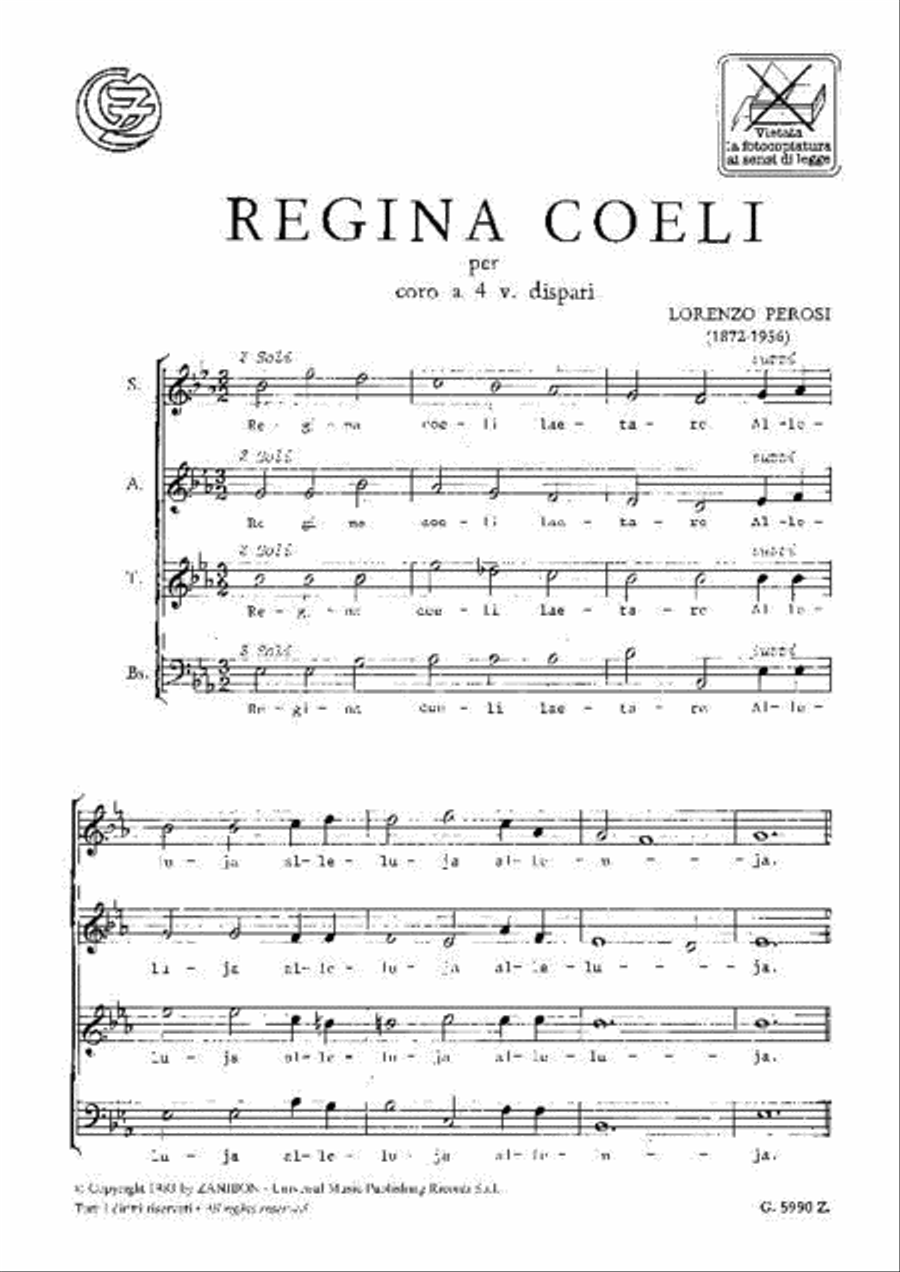 Regina Coeli Regina Coeli A Cappella scores gallery preview page 2