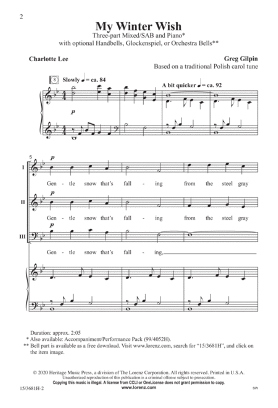 My Winter Wish 3-Part scores gallery preview page 2