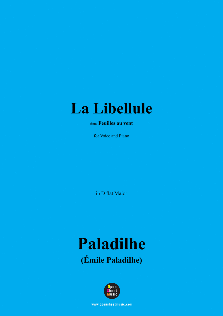 Paladilhe-La Libellule,in D flat Major Voice scores gallery preview page 1
