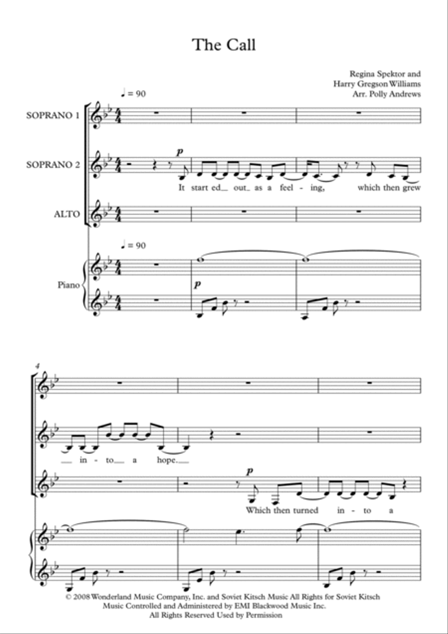 The Call SSA scores gallery preview page 2
