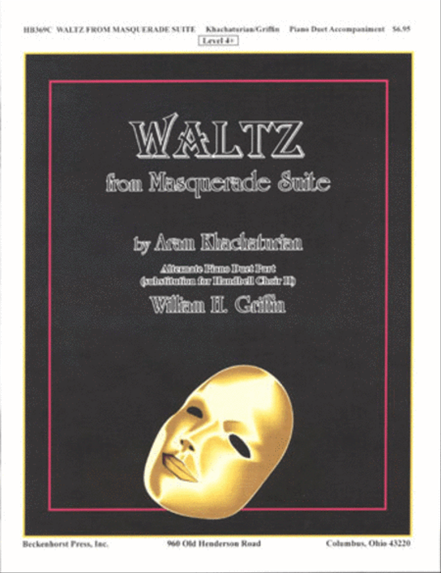 Waltz from Masquerade Suite - alternate piano part replacing HB choir II Handbell Choir scores gallery preview page 1