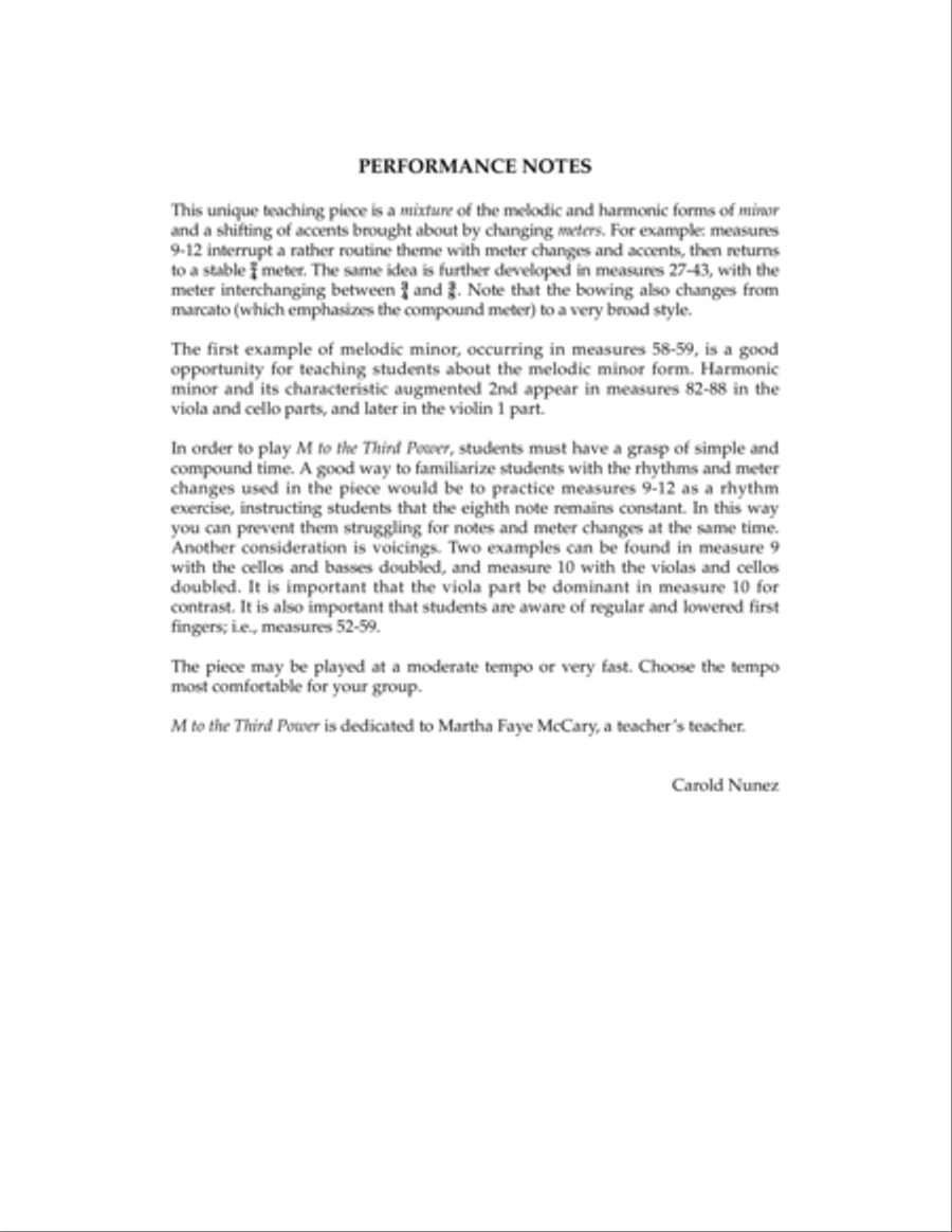 M To The Third Power (Minor Meter Mix) - Score Orchestra scores gallery preview page 2