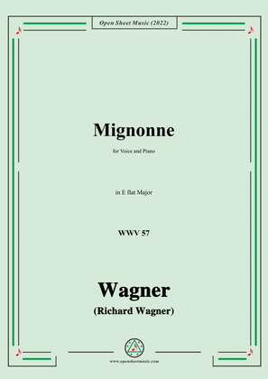 Book cover for R. Wagner-Mignonne(Liebchen) ,WWV 57,in E flat Major,for Voice and Piano